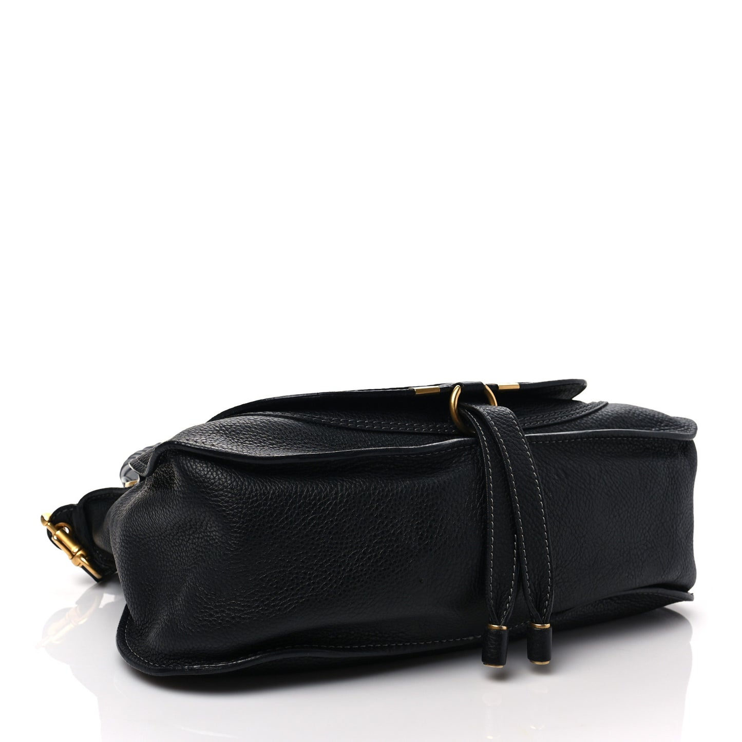 Calfskin Medium Marcie Satchel Black
