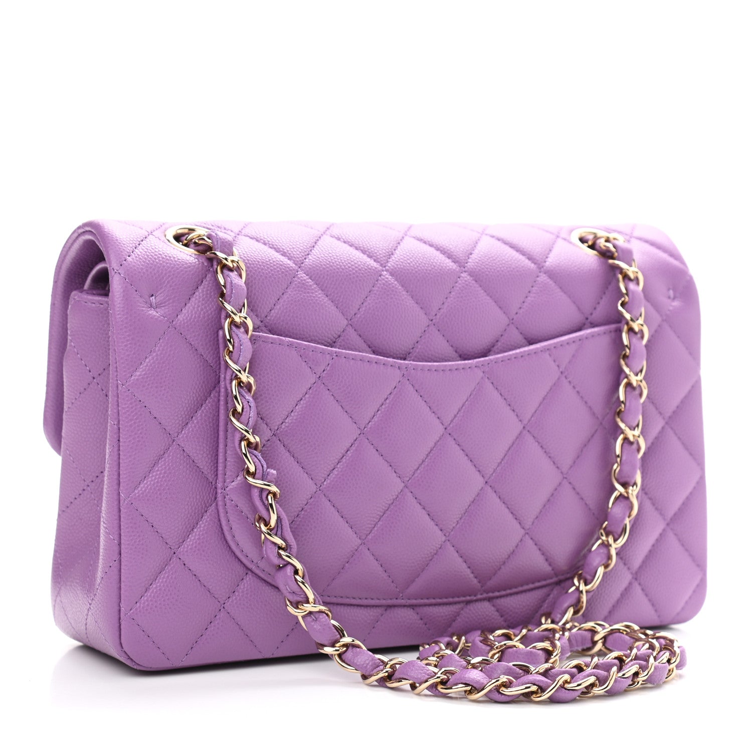 Chanel Caviar Quilted Small Double Flap Purple 3 of 11