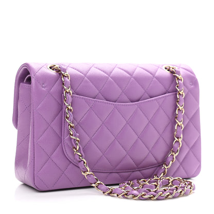 Chanel Caviar Quilted Small Double Flap Purple 3 of 11