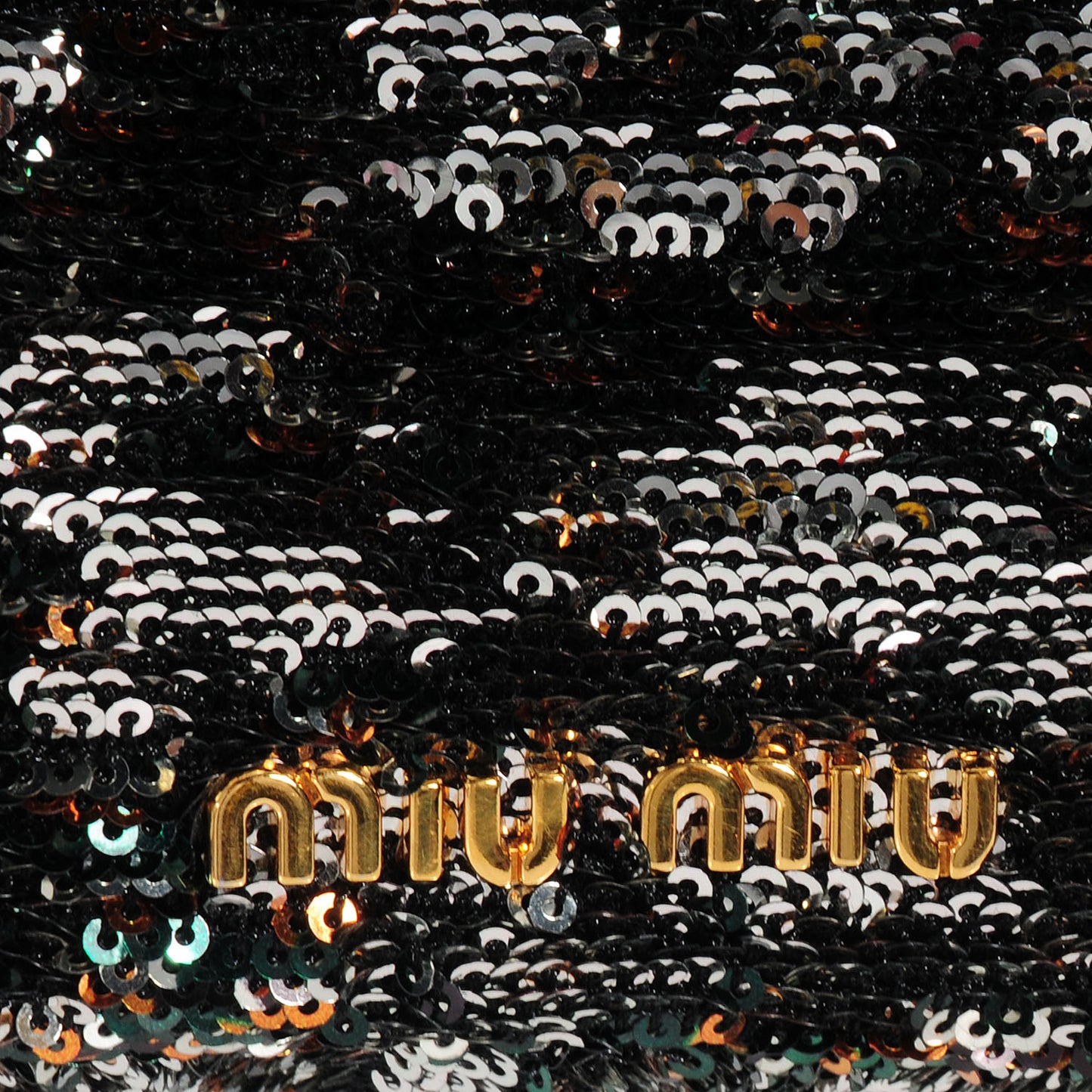 Oversized Sequined Clutch Black