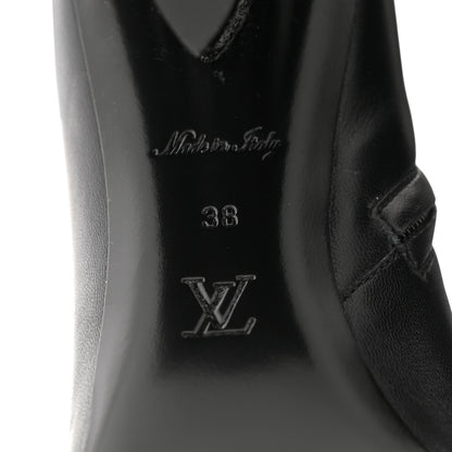 Louis Vuitton Calfskin Belted Silhouette Ankle Boots 38 Black 8 of 10