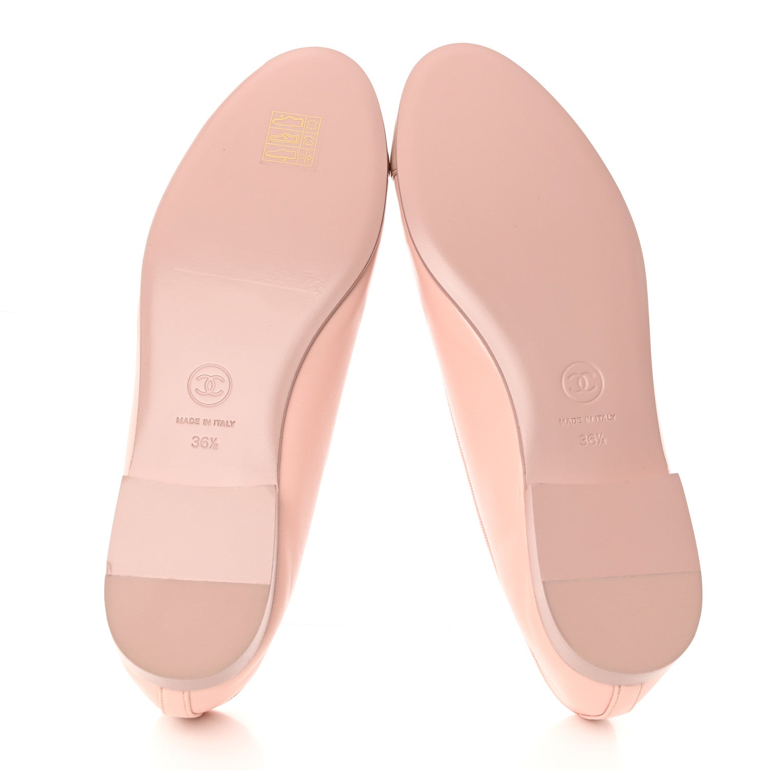 Chanel Lambskin Cap Toe CC Ballerina Flats 36.5 Light Pink Dark Pink 5 of 9