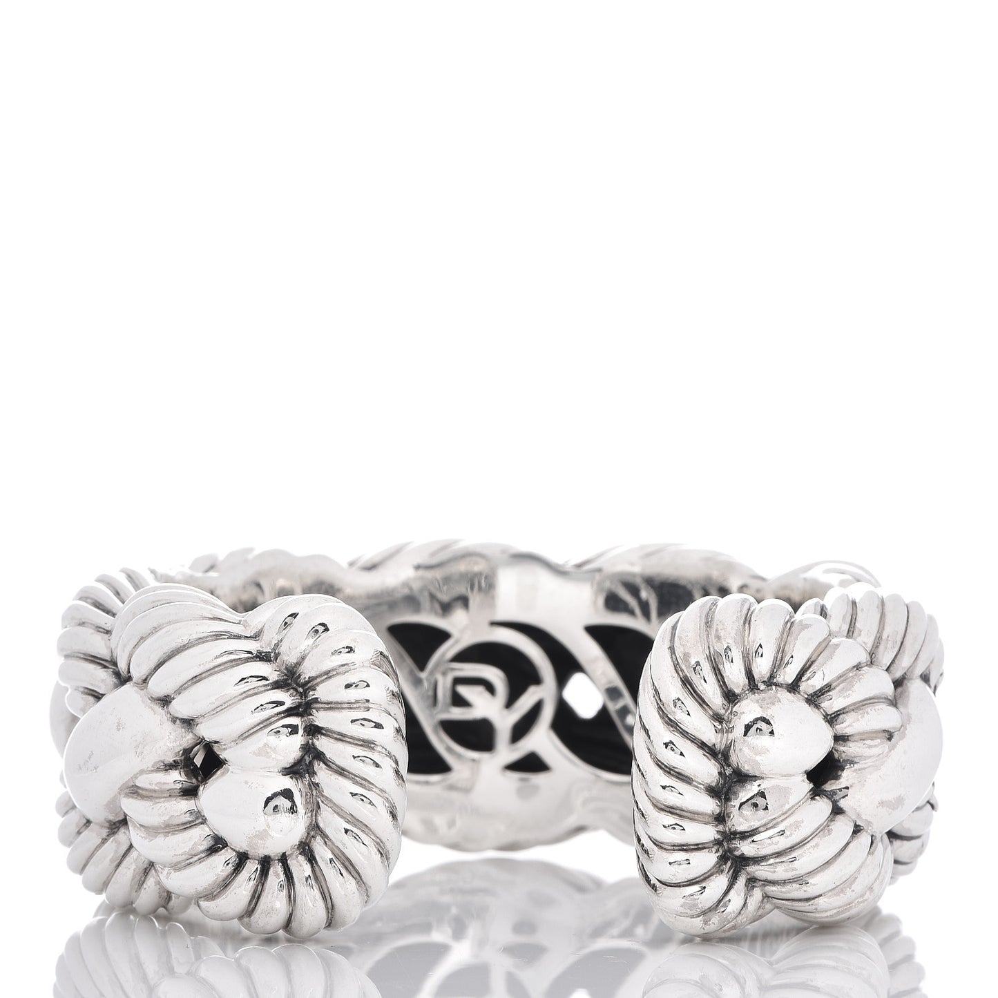 Sterling Silver Large Woven Cable Cuff Bracelet