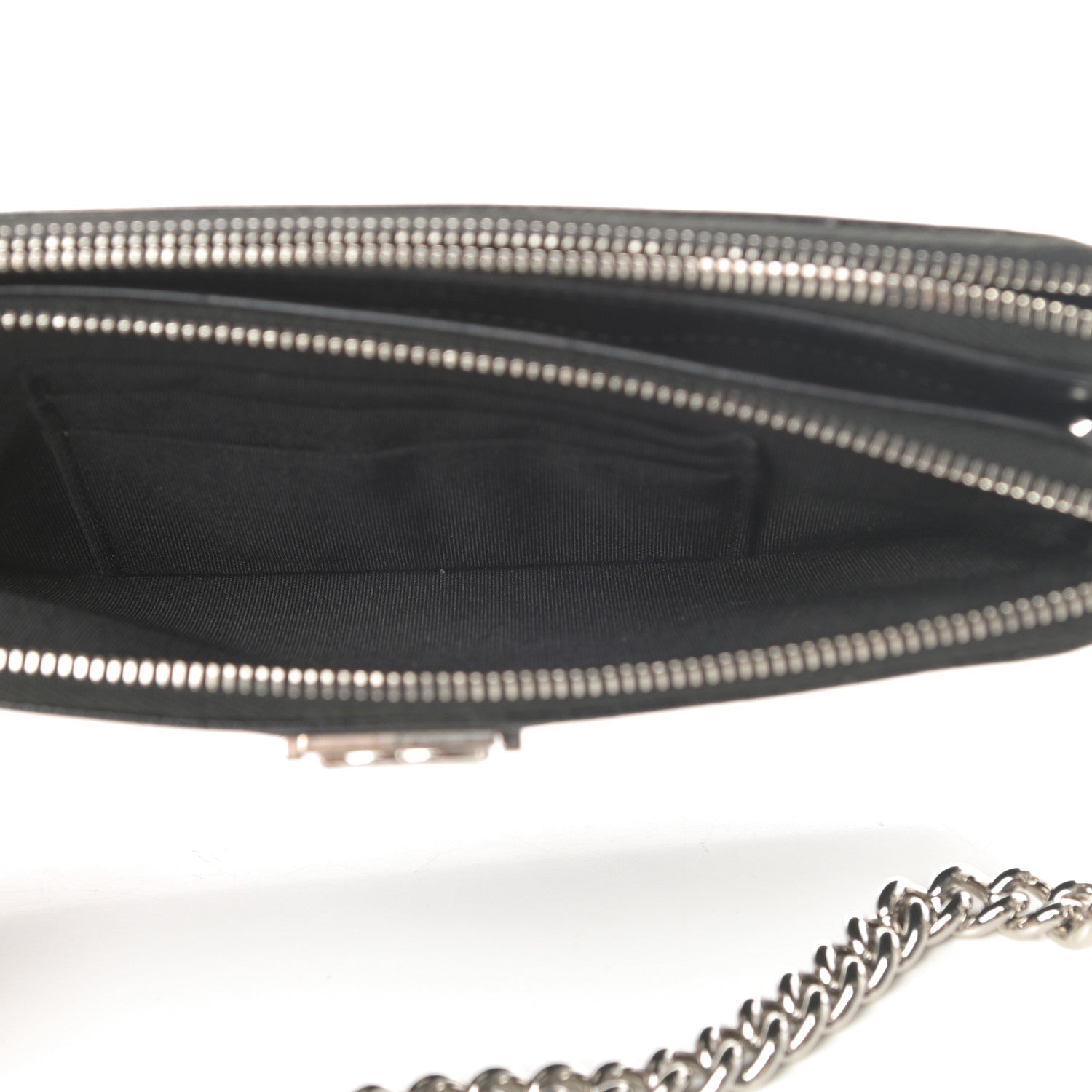 Chanel Caviar Quilted Small Boy Clutch With Chain Black 7 of 14