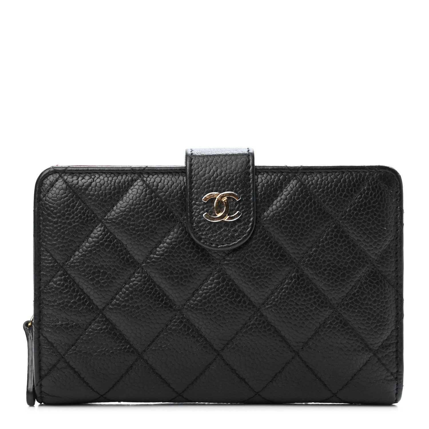 Chanel Caviar Quilted Zipped Pocket Wallet Black 1 of 4