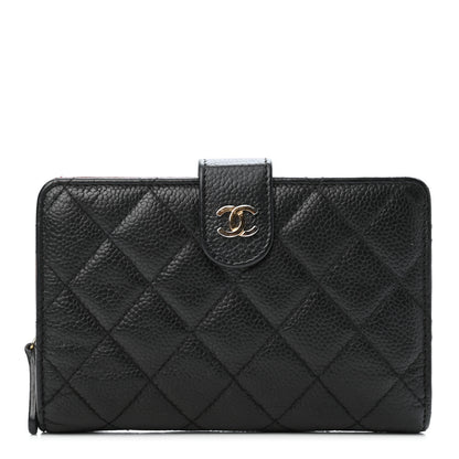 Chanel Caviar Quilted Zipped Pocket Wallet Black 1 of 4