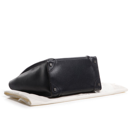 Celine Drummed Calfskin Mini Luggage Black 4 of 8