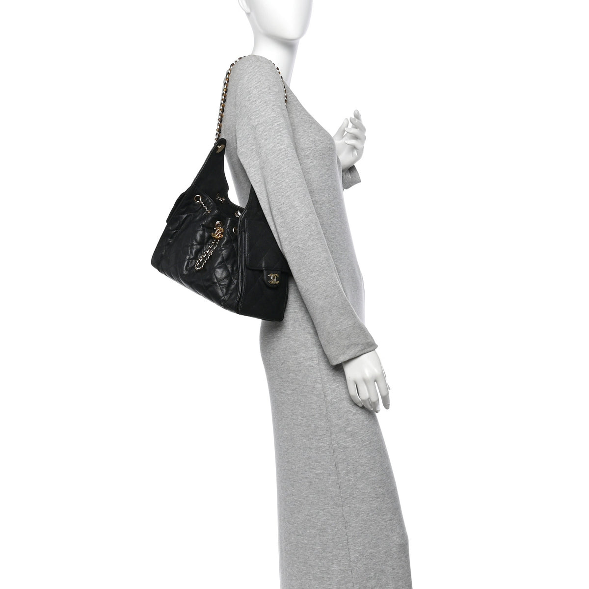 Caviar Quilted Small Chanel 25 Handbag Black
