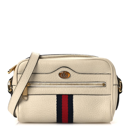Gucci Textured Dollar Calfskin Web Mini Ophidia Shoulder Bag Mystic White 1 of 14
