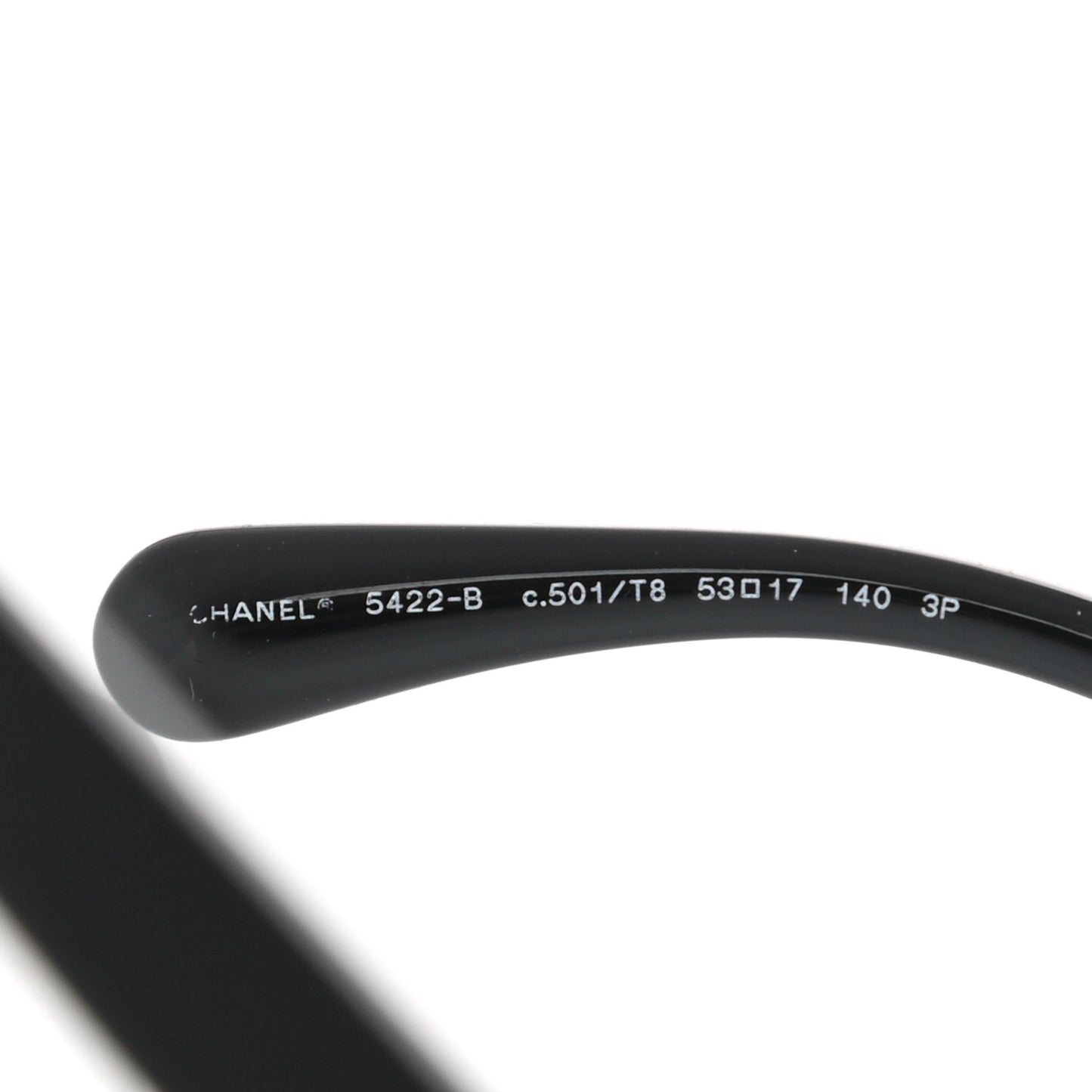 Acetate Strass Polarized Square Sunglasses 5422-B Black