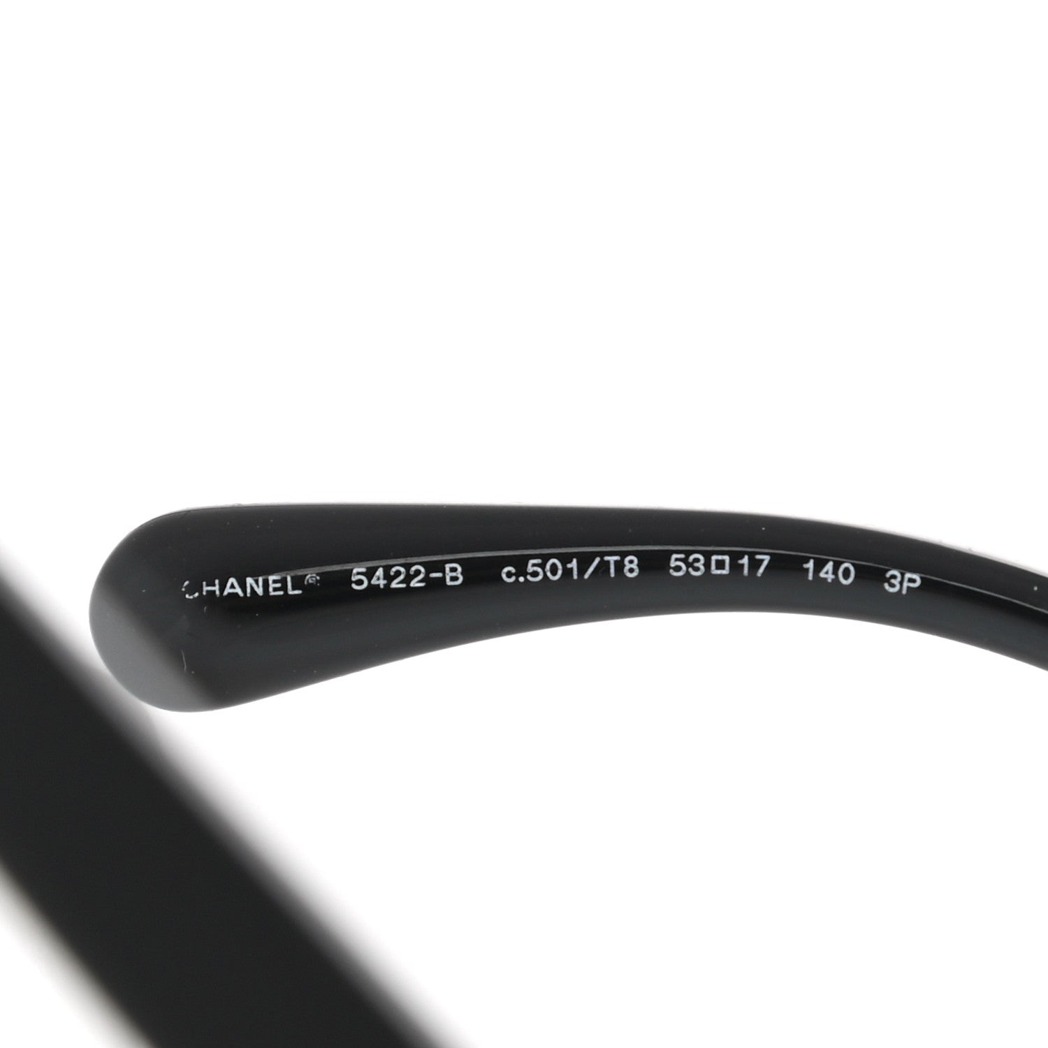 Chanel Acetate Strass Polarized Square Sunglasses 5422-B Black 7 of 8