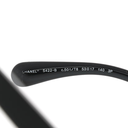 Chanel Acetate Strass Polarized Square Sunglasses 5422-B Black 7 of 8
