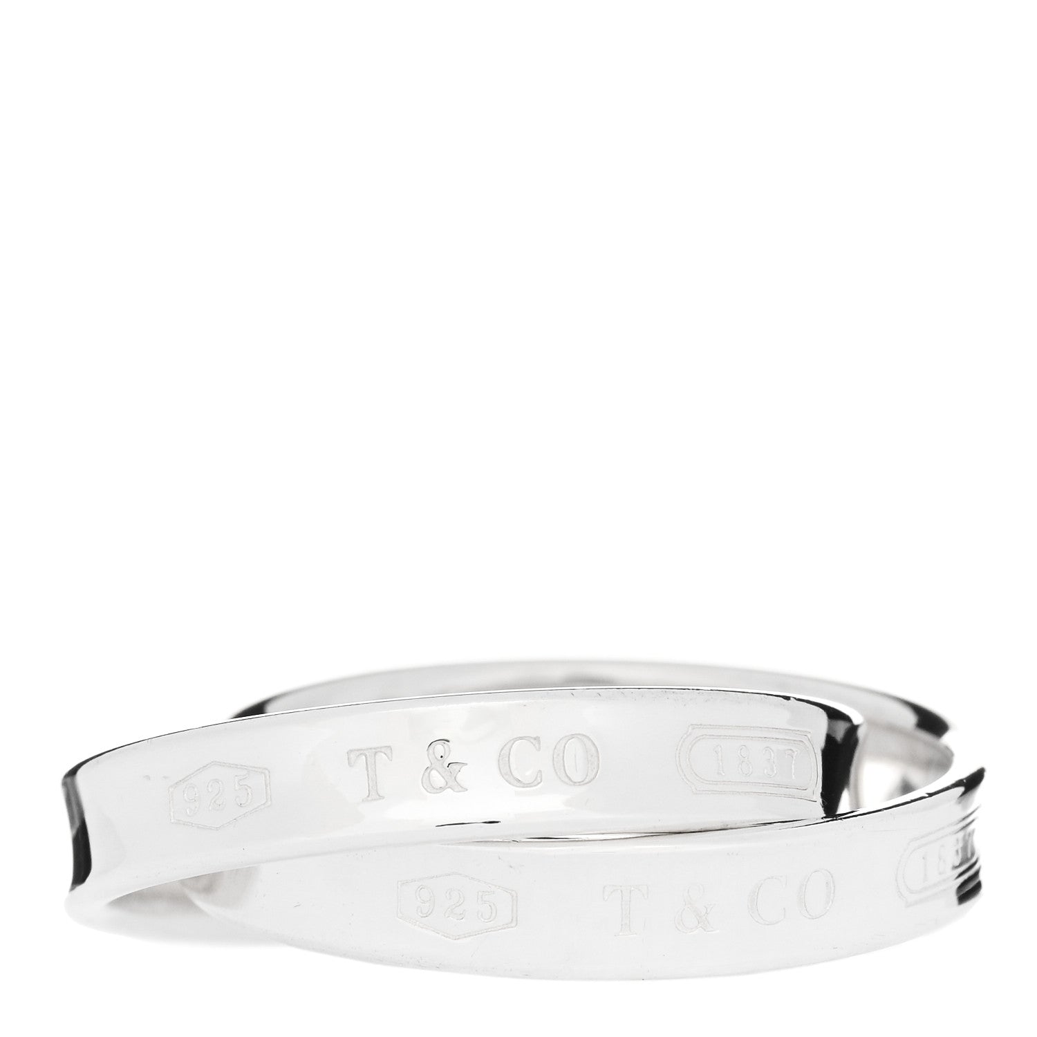 Tiffany Sterling Silver 1837 Interlocking Circles Ring 51 5.75 1 of 5