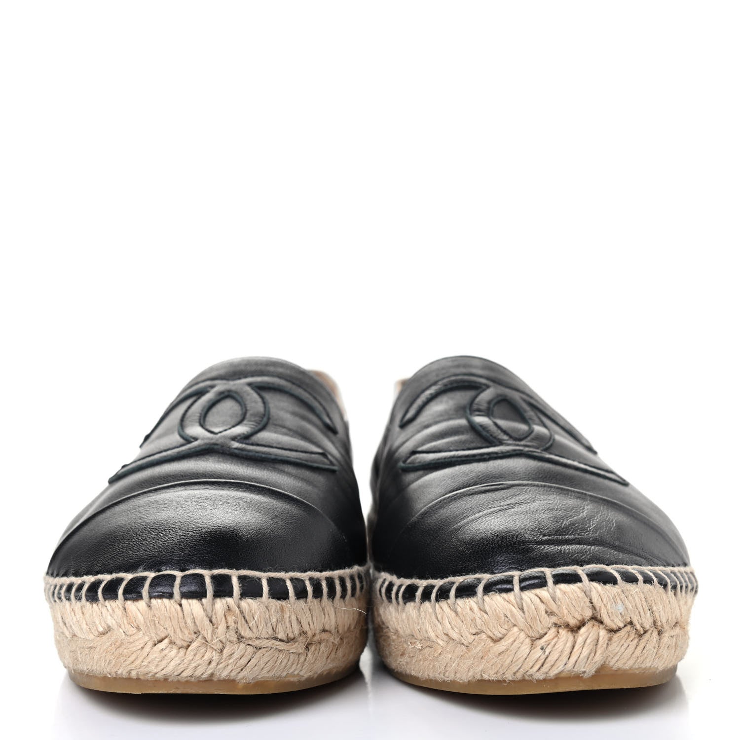 Chanel Lambskin CC Espadrilles 39 Black 2 of 4