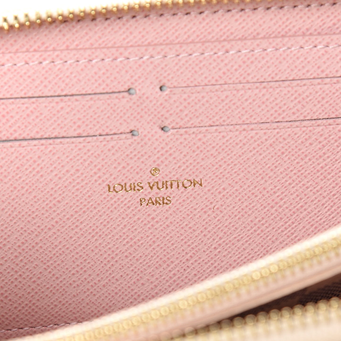 Damier Azur Clemence Wallet Rose Ballerine