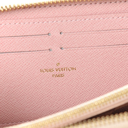 Louis Vuitton Damier Azur Clemence Wallet Rose Ballerine 6 of 8
