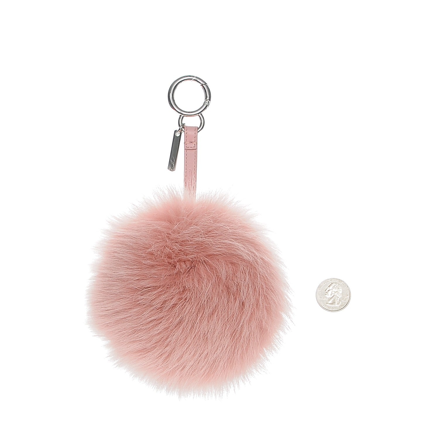 Fendi Fox Fur Shiny Nappa Bi-Color R ABCharm Bag Charm Rosa Chiaro Blue Bubblegum 2 of 4