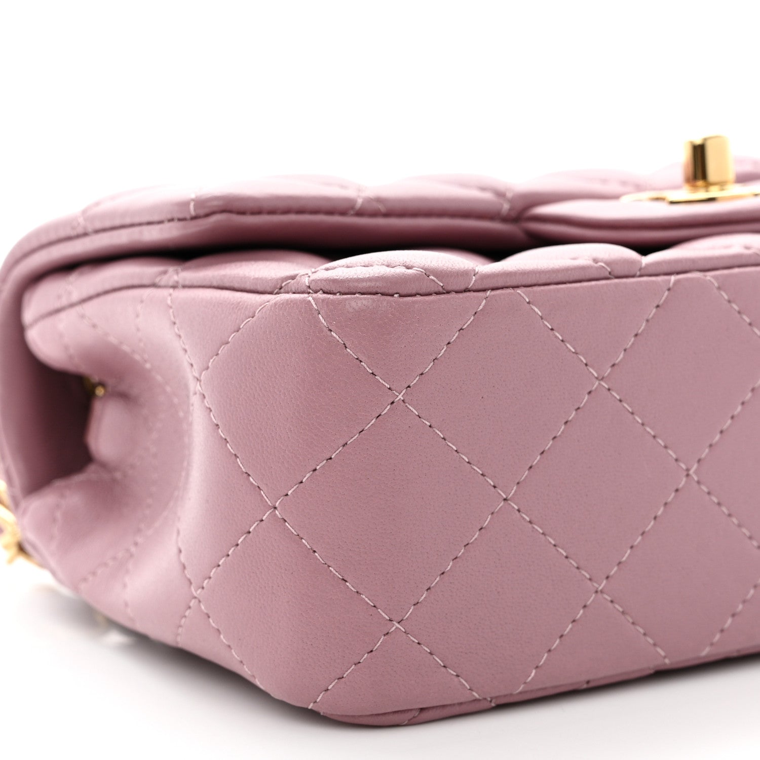 Chanel Lambskin Quilted Mini Rectangular Flap Light Purple 9 of 12