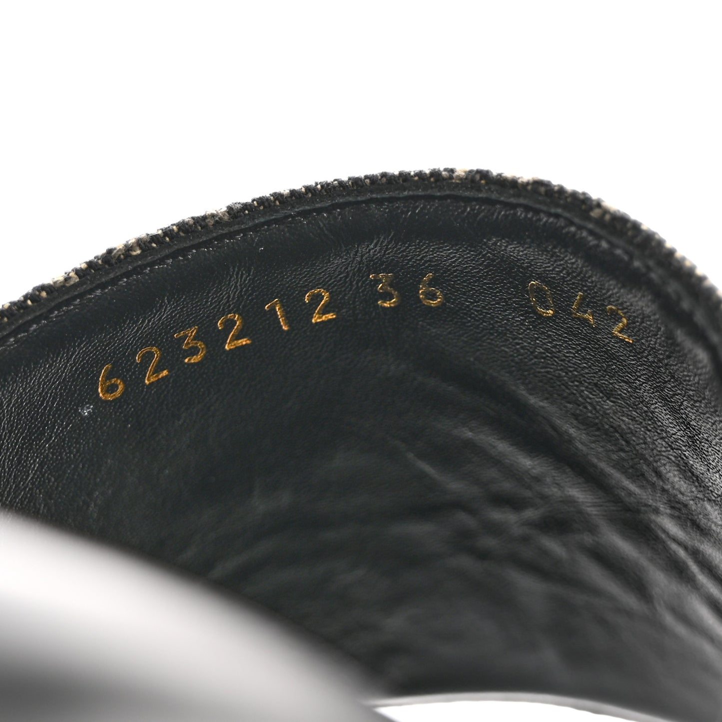 Jacquard Black Denim GG Monogram Angelina Platform 55mm Slide Sandals 36 Black Ivory