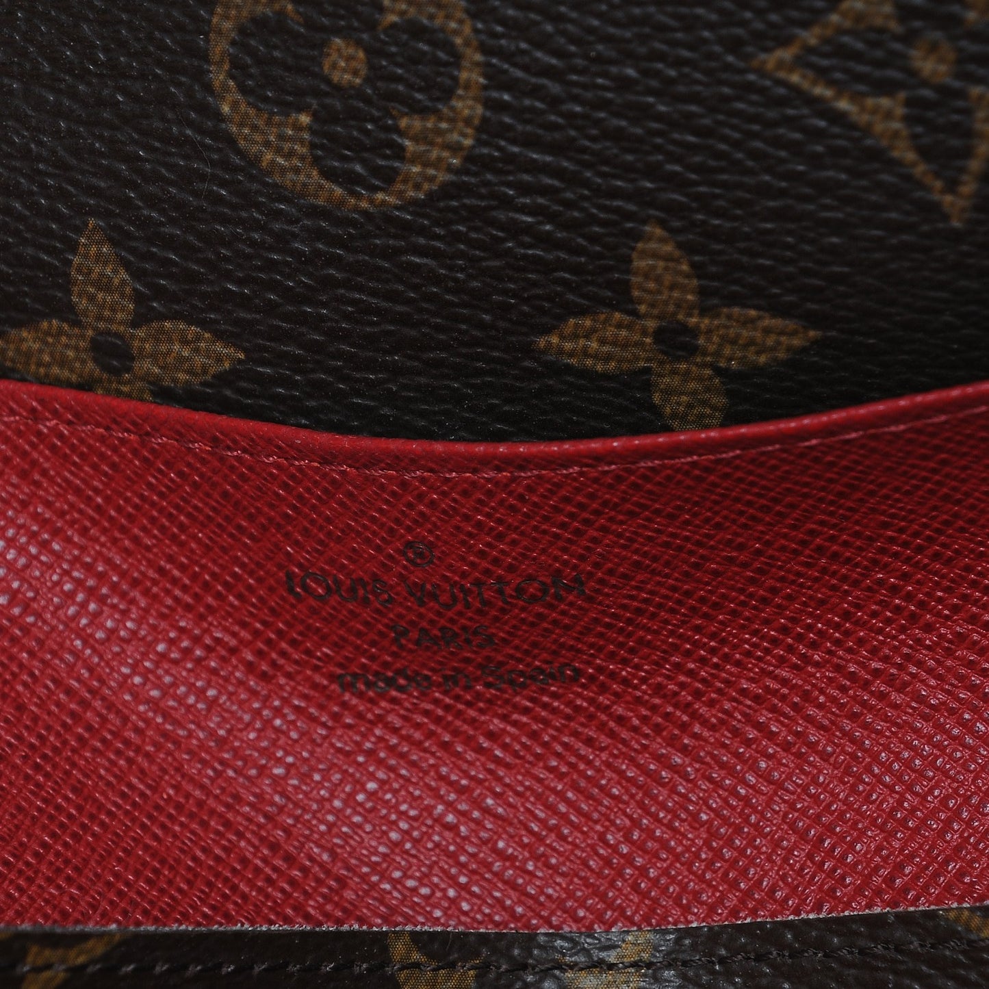 Monogram Emilie Wallet Red