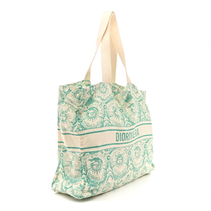 Christian Dior Canvas Dioriviera Toile de Jouy Soleil Tote Aquamarina 3 of 13