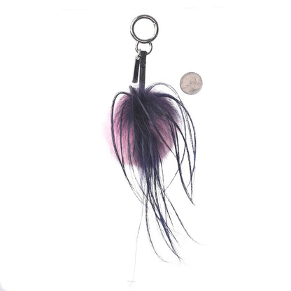 Fendi Mink Goat Fur QuTweet Bag Bug Charm Marshmallow Black 2 of 5