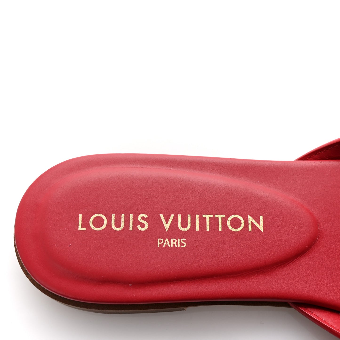 Calfskin LV Isola Flat Sandals 39 Red