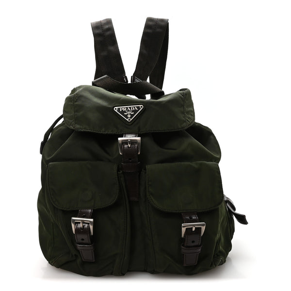 Prada Nylon Vela Small Backpack Dark Green 1853127 – FASHIONPHILE