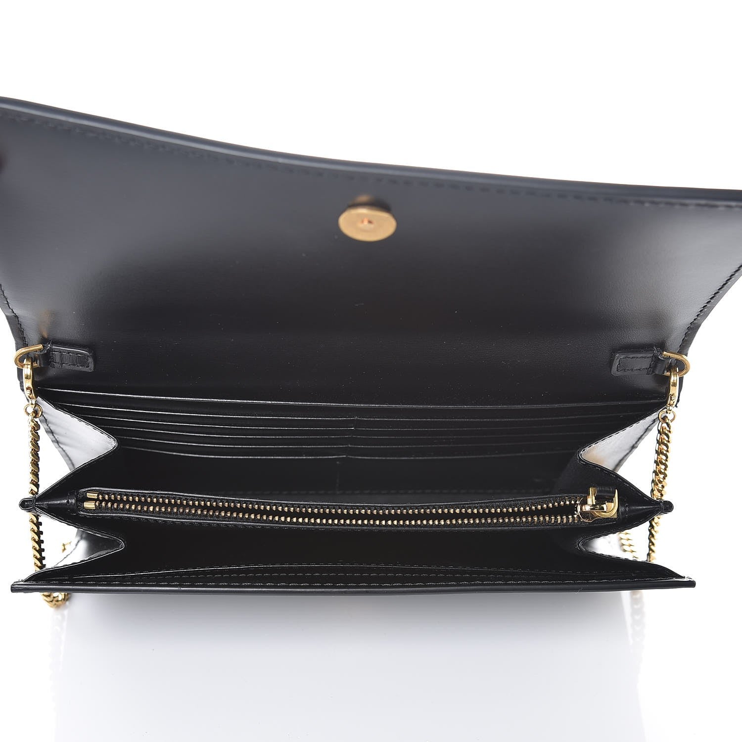 Versace Vitello Tribute Chain Wallet Black 5 of 8