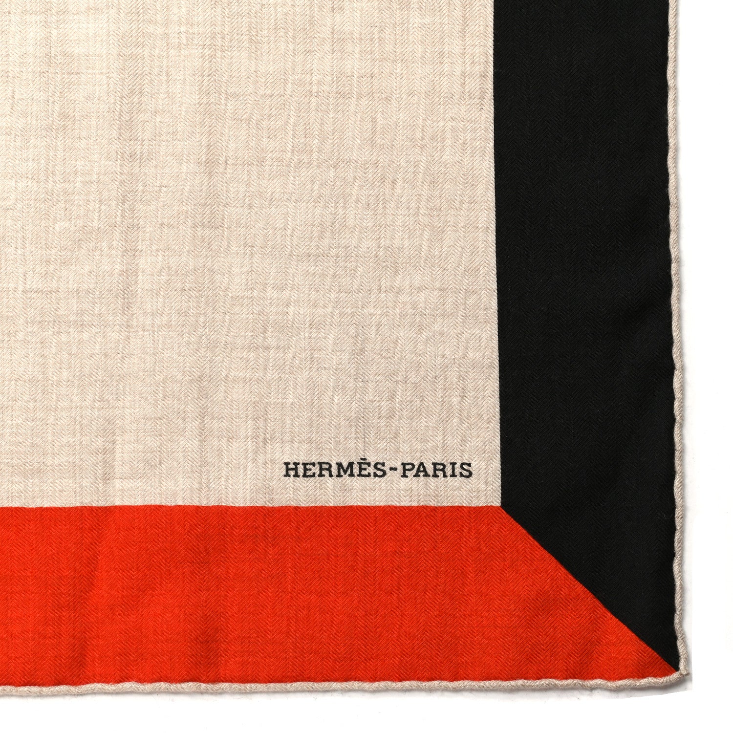 Hermes Cashmere Silk Encadre H Passant Giant Scarf 140 Gris Chine Rouge Black 2 of 4