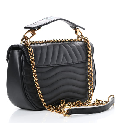 Louis Vuitton Calfskin New Wave Chain MM Black 3 of 12