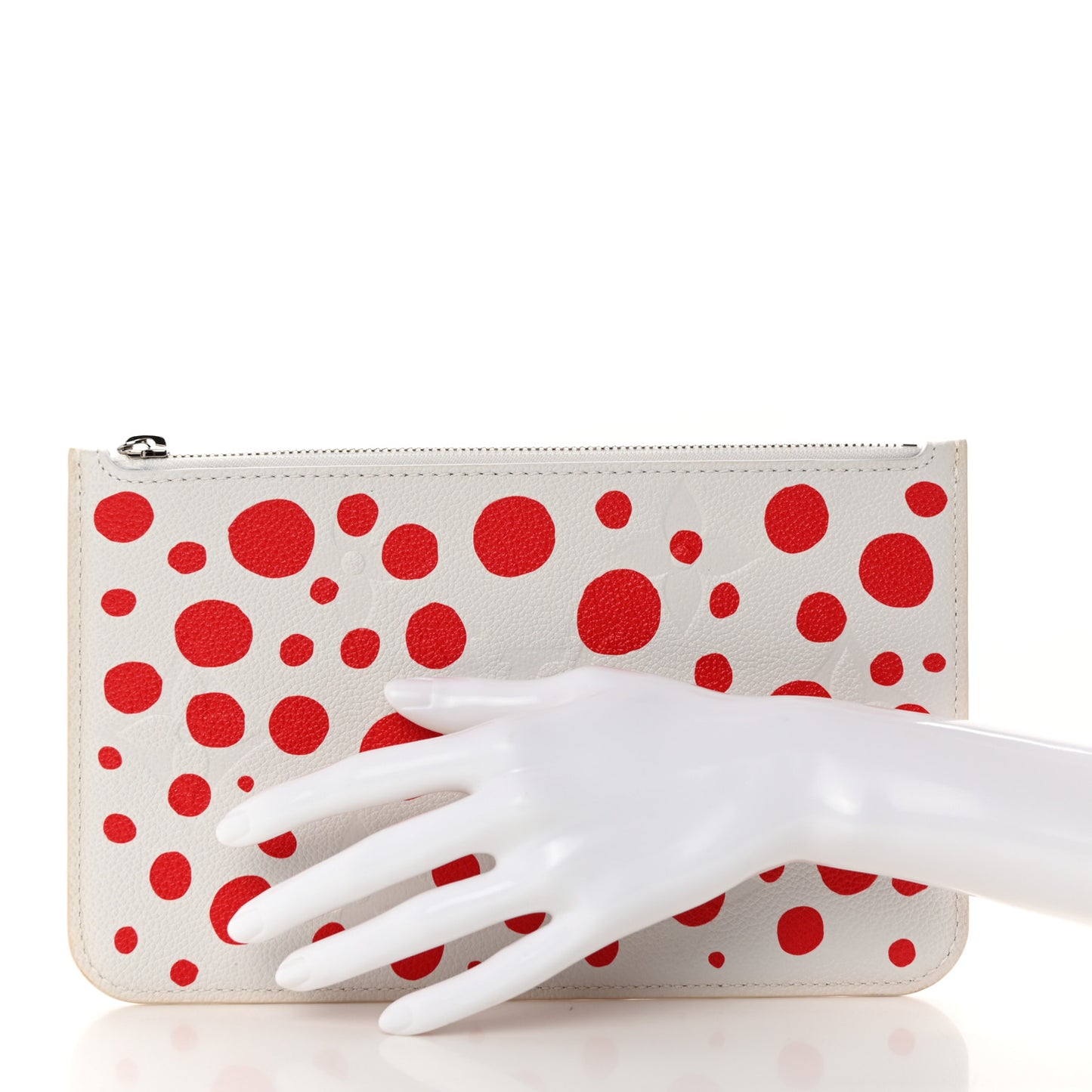 LV X YK Empreinte Infinity Dots Neverfull MM Pochette Rouge White