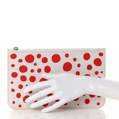 Louis Vuitton LV X YK Empreinte Infinity Dots Neverfull MM Pochette Rouge White 2 of 7