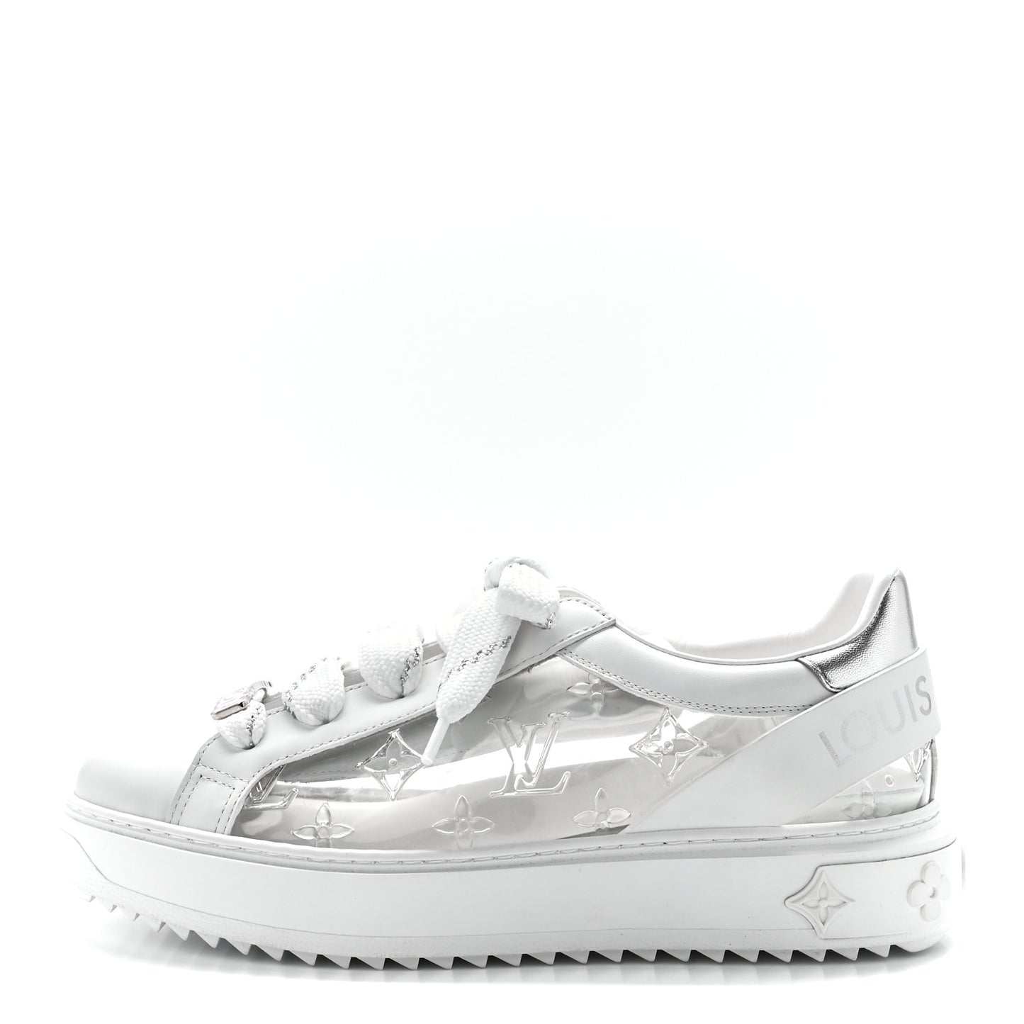 Monogram PVC Time Out Sneakers 38.5 Silver