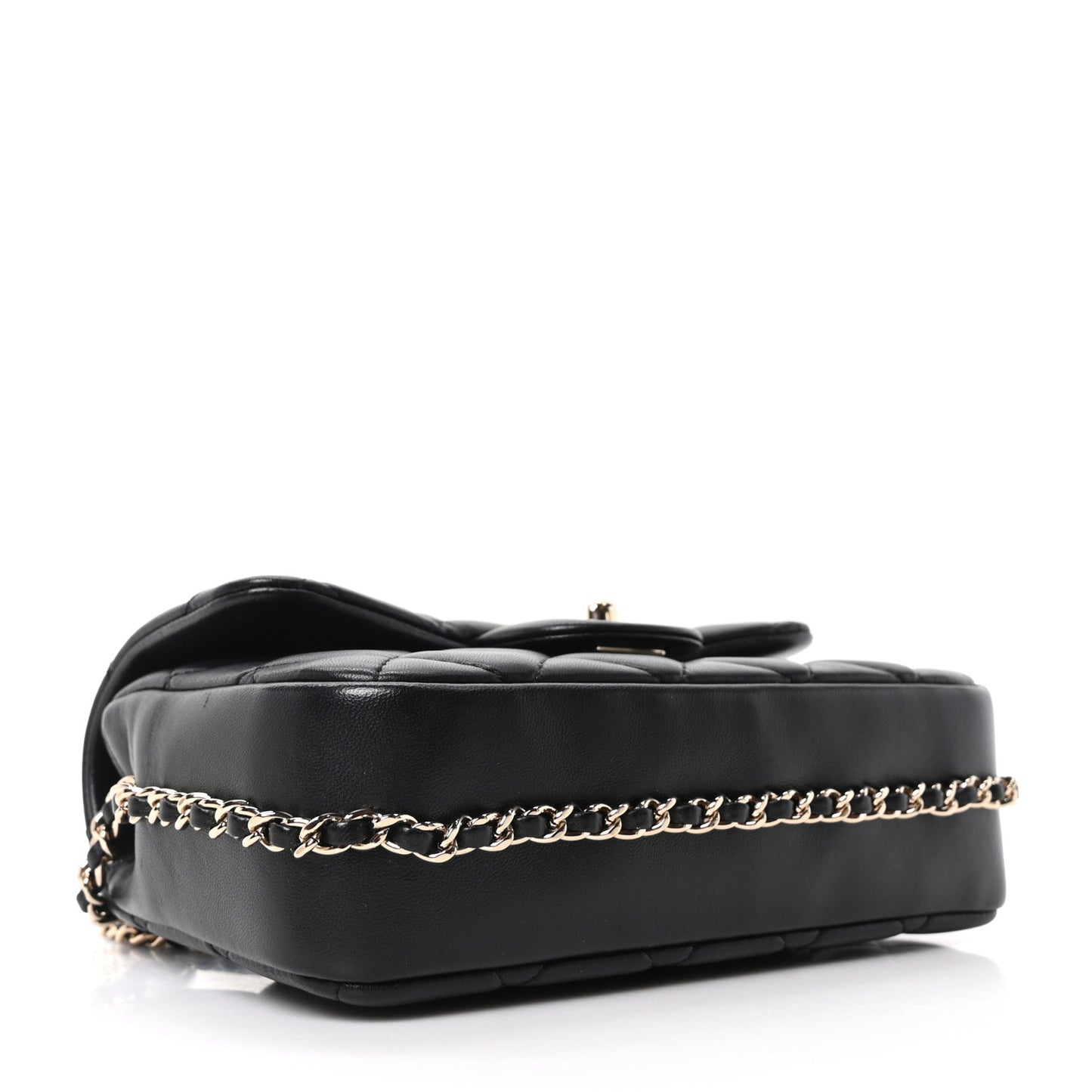 Lambskin Quilted Small My Precious Flap Black