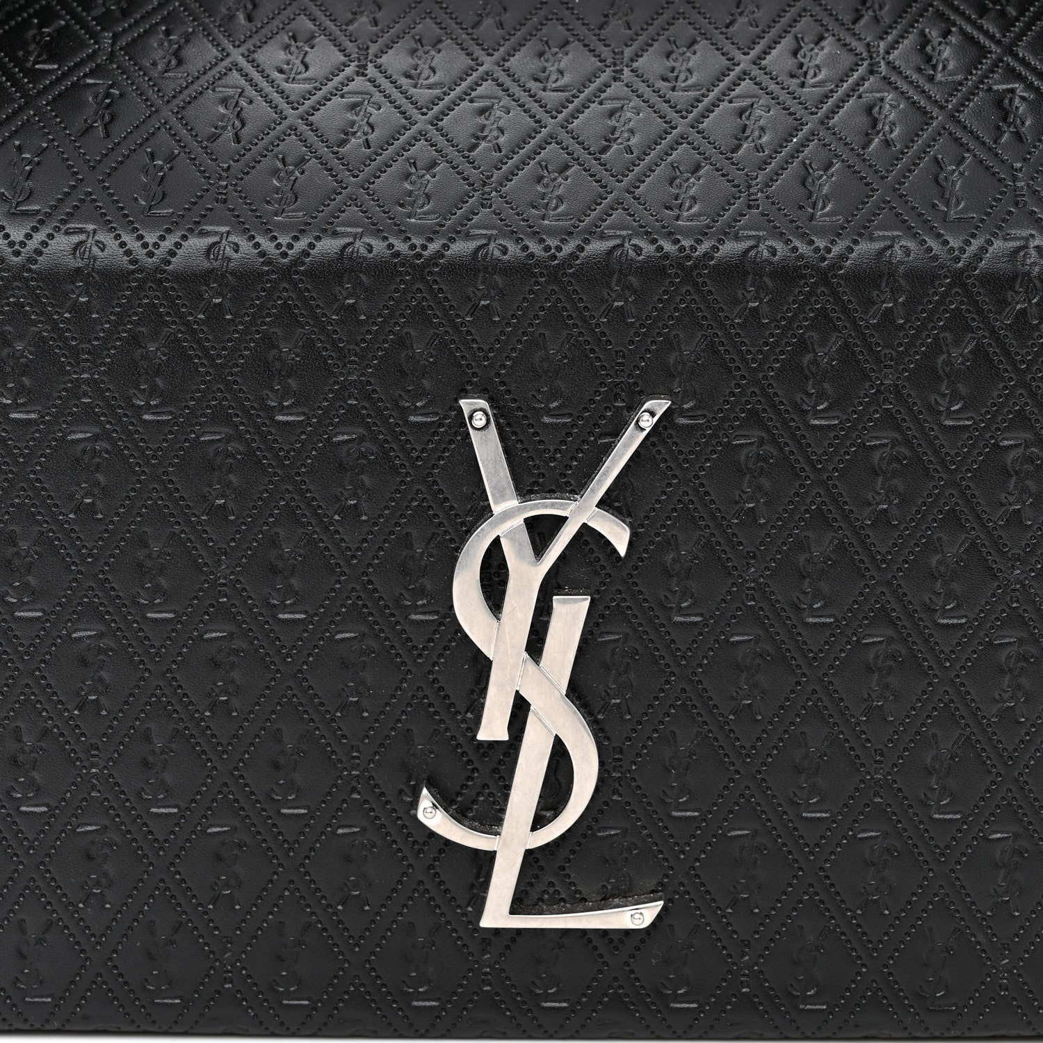 Saint Laurent Calfskin Monogram Take Away Box Black 6 of 8