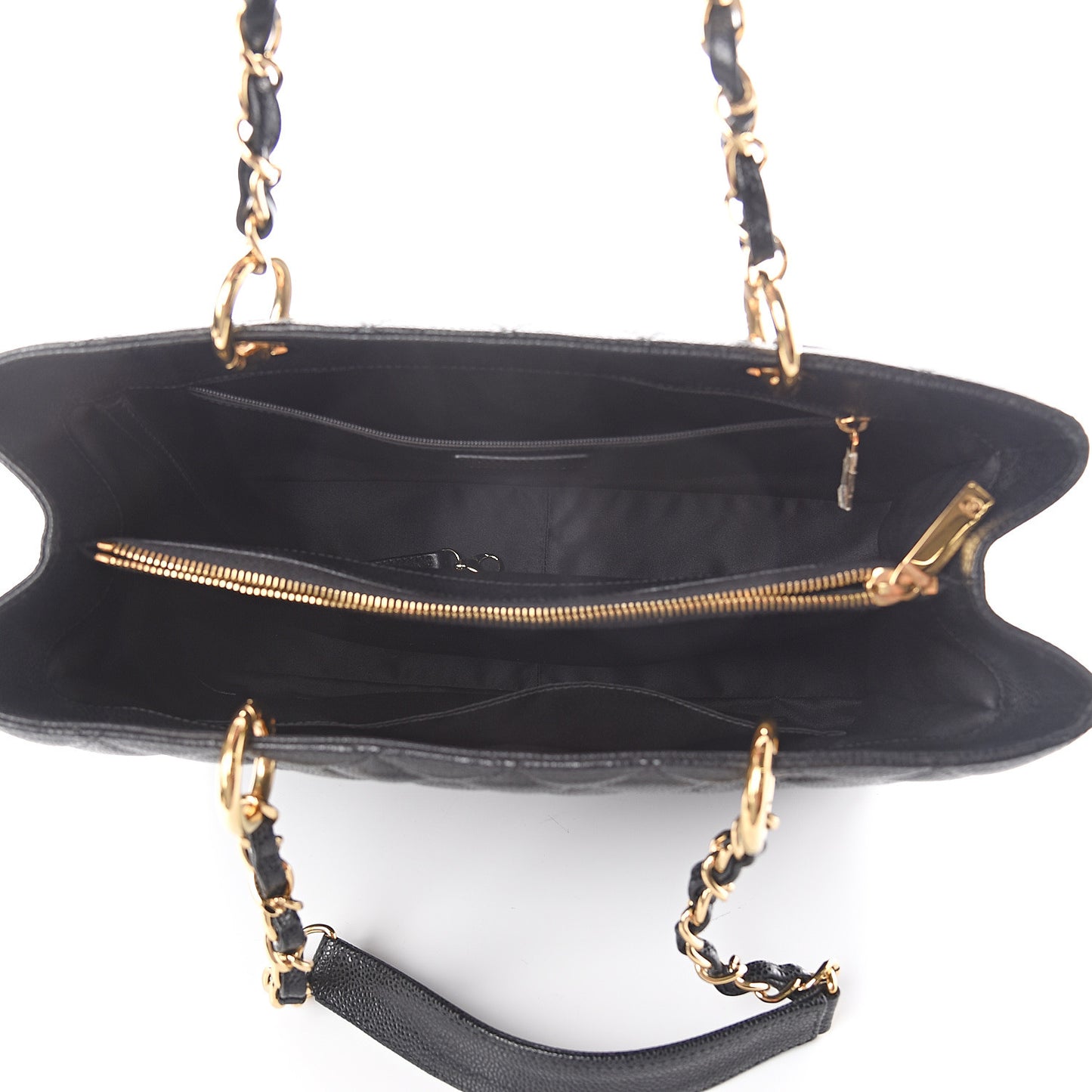 Caviar Quilted Grand Shopping Tote GST Black