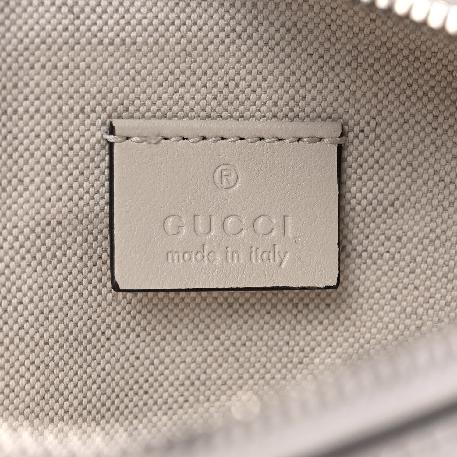 Gucci Calfskin GG Tennis Embossed Belt Bag Mystic White 6 of 9