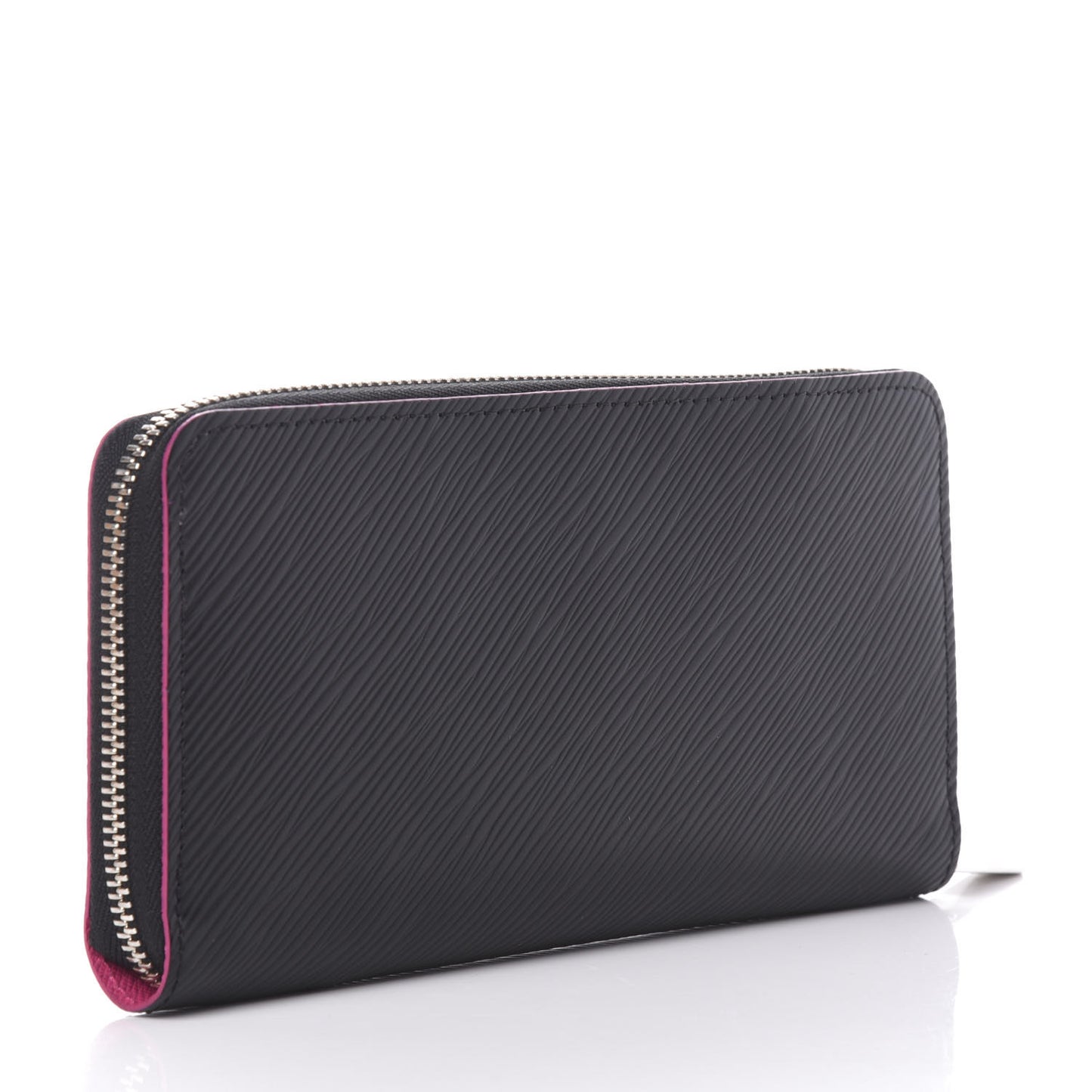 Epi Zippy Wallet Black Hot Pink