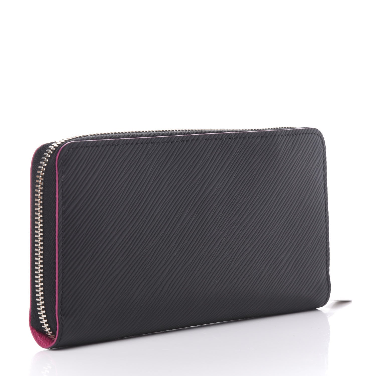 Louis Vuitton Epi Zippy Wallet Black Hot Pink 3 of 9