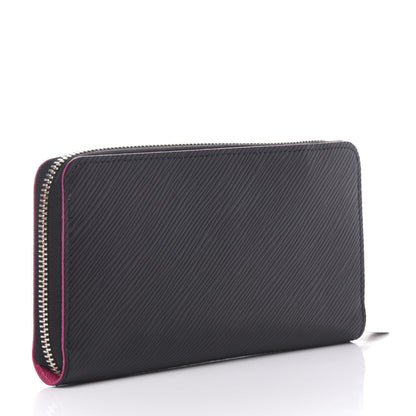 Louis Vuitton Epi Zippy Wallet Black Hot Pink 3 of 9