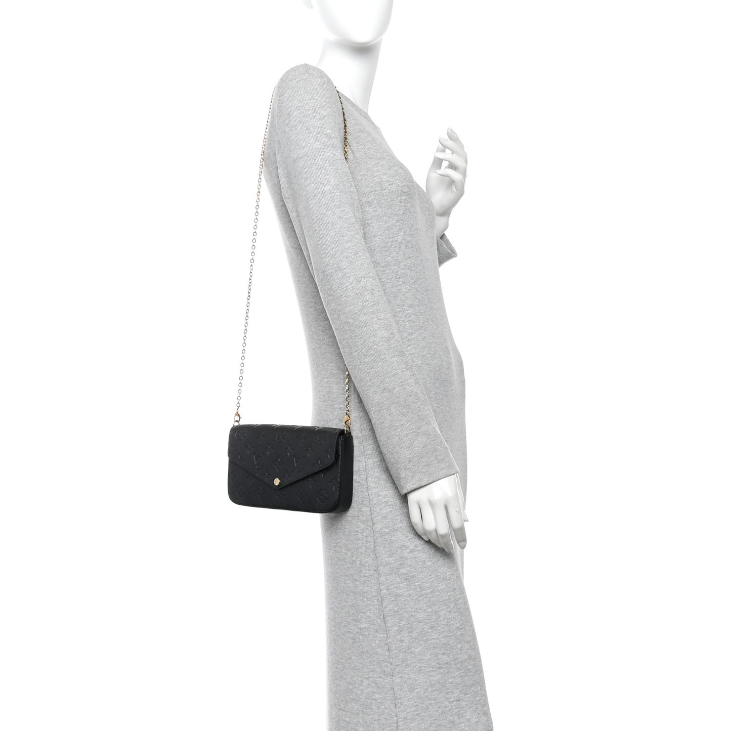 Empreinte Pochette Felicie Chain Wallet Black