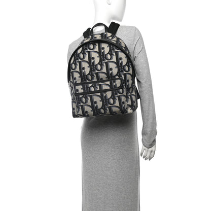 Christian Dior Oblique Maxi Calfskin Rider Kid's Backpack Beige Blue 2 of 9