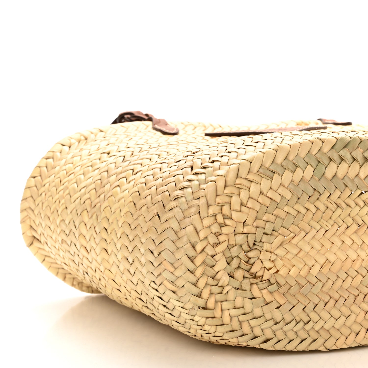 Prada Palmitto Vitello Woven Braided Large Basket Tote Bag Naturale Cognac 9 of 10