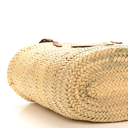 Prada Palmitto Vitello Woven Braided Large Basket Tote Bag Naturale Cognac 9 of 10