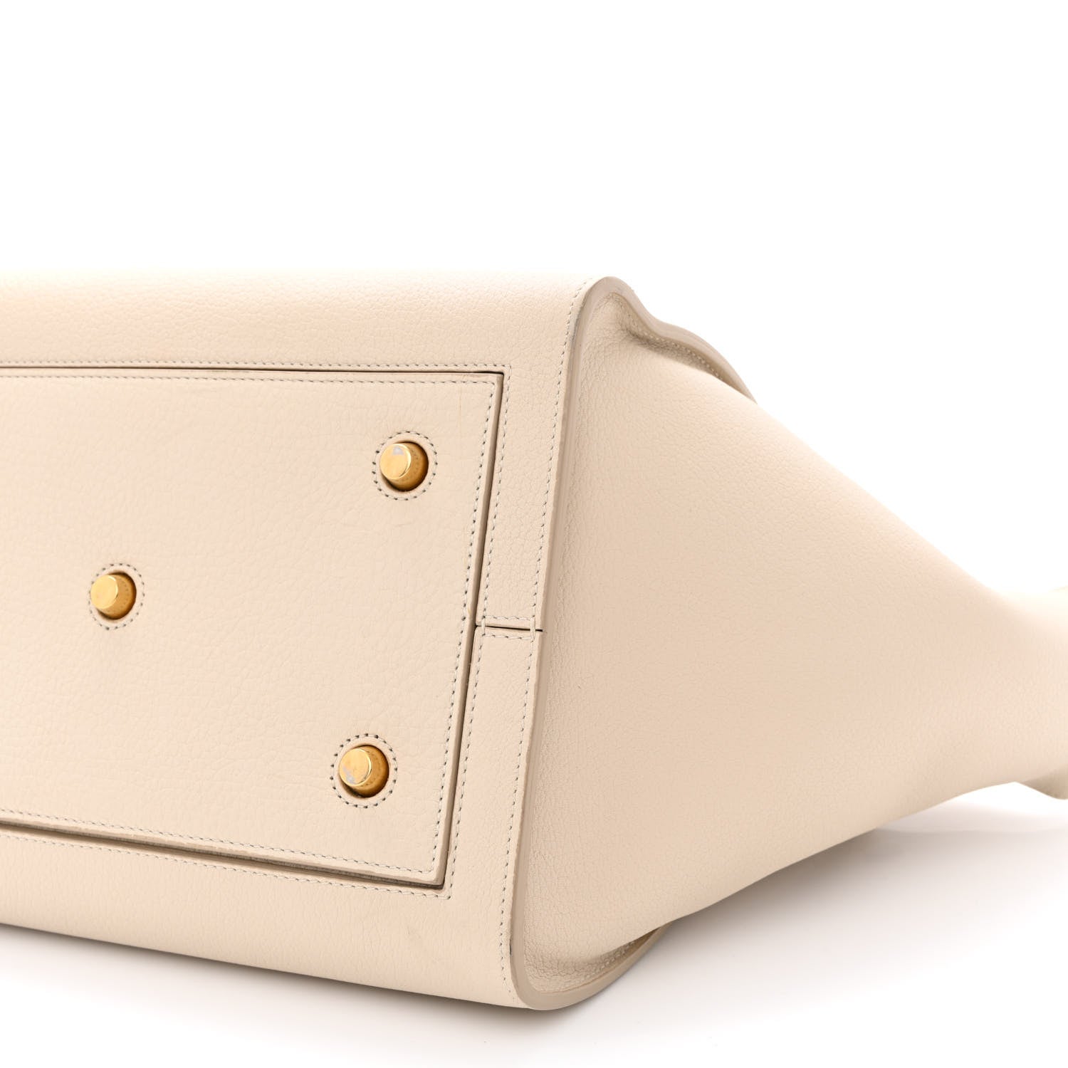 Celine Crisped Calfskin Tie Knot Small Tote Chalk 10 of 11