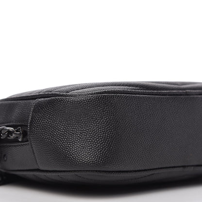 Saint Laurent Grain De Poudre Matelasse Monogram Mini Lou Camera Bag Black 6 of 10