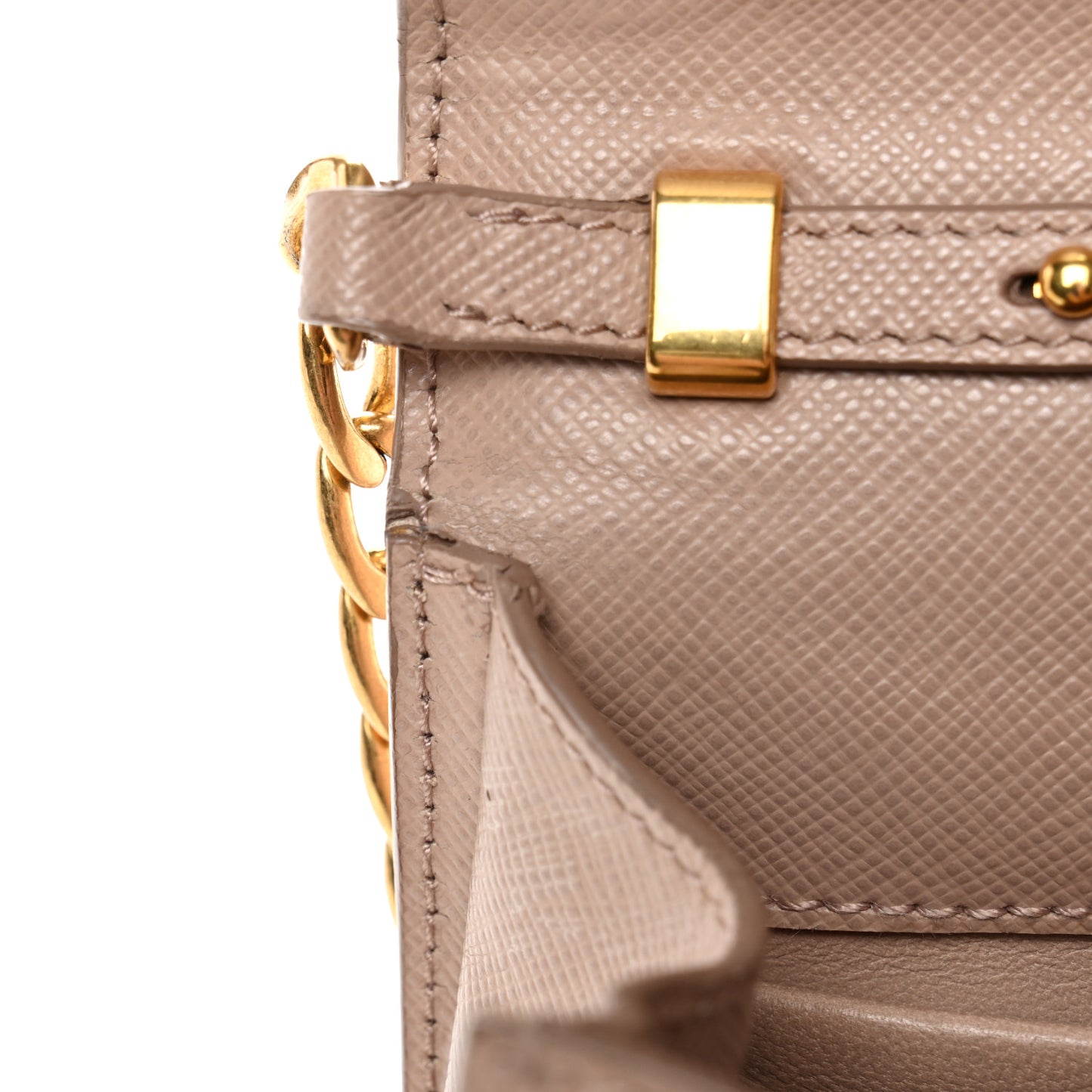 Saffiano Chain Crossbody Bag Cipria