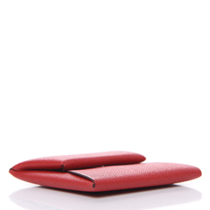 Hermes Epsom Bastia Coin Purse Rouge Casaque 4 of 7