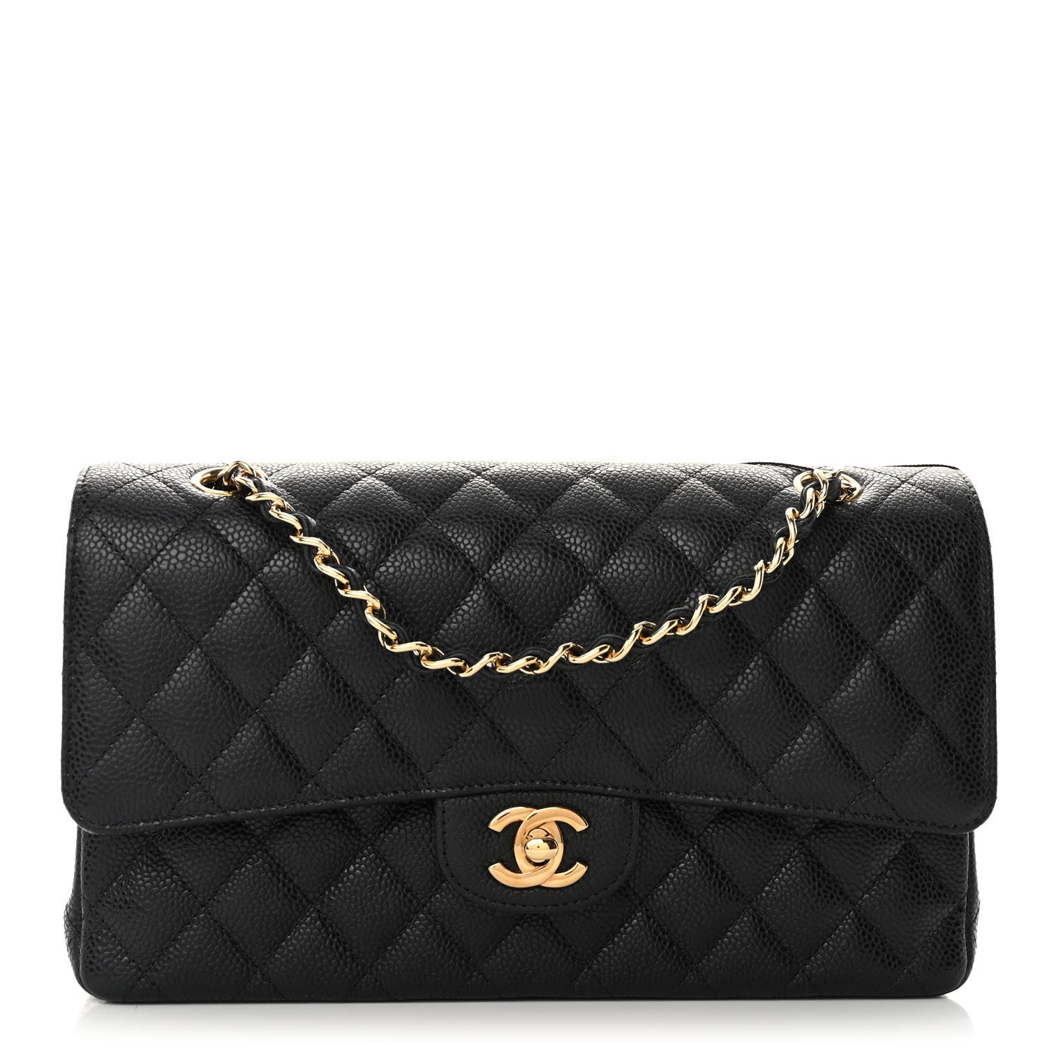 Chanel Caviar Quilted Medium Double Flap Black 1 of 10